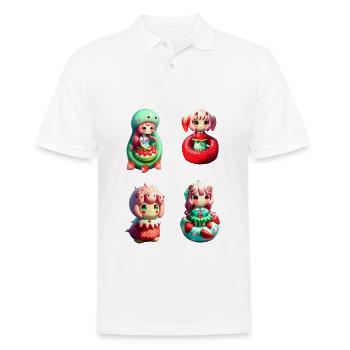 Sirènes fraises Kawaii - Polo Homme - blanc - Devant - Kai (181cm)