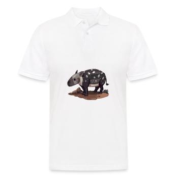 Illustration de tapir de montagne mignon - Animal adorable - Polo Homme - blanc - Devant - Kai (181cm)