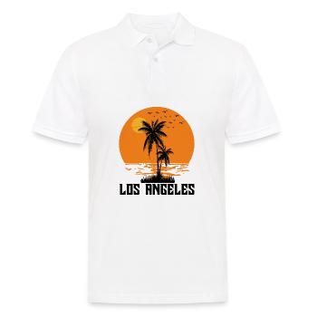 Los Angeles - Männer Poloshirt - Weiß - Vorne - Kai (181cm)