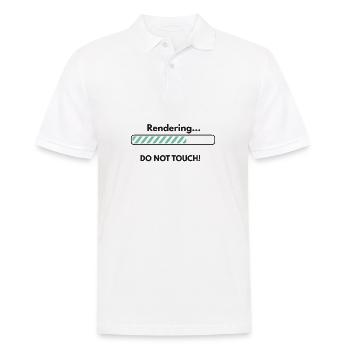 Funny Video Editing Rendering Do Not Touch Video - Men's Polo Shirt - white - Front - Kai (181cm)