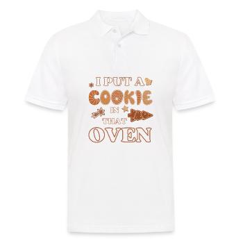 I Put A Cookie In That Oven Xmas Couple Matching - Men's Polo Shirt - white - Front - Kai (181cm)