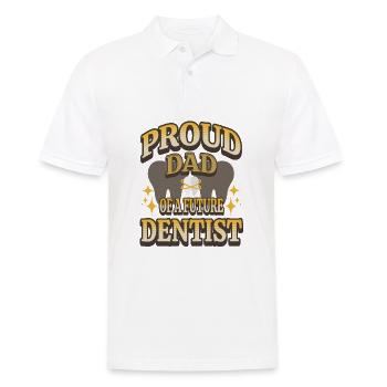 Fier papa d’un futur dentiste Citation d’un étudiant en médecine dentaire - Polo Homme - blanc - Devant - Kai (181cm)