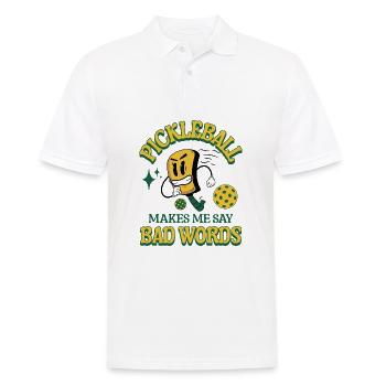 Le pickleball drôle me fait dire de gros mots pickleball - Polo Homme - blanc - Devant - Kai (181cm)