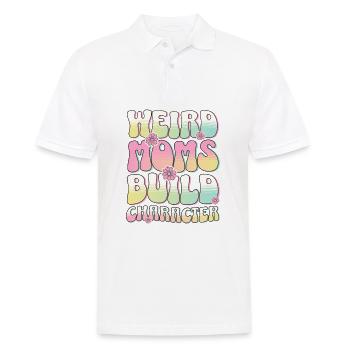 Seltsame Mütter bauen Charakter Lustiges Geschenk Für Die Beste Mutter - Männer Poloshirt - Weiß - Vorne - Kai (181cm)