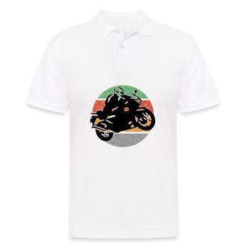 Motorradfahrer Motorradfahrerin Moto Cross - Männer Poloshirt - Weiß - Vorne - Kai (181cm)