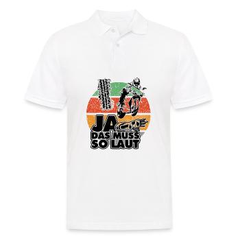 Motorradfahrer Sprüche Zu Laut Alt - Männer Poloshirt - Weiß - Vorne - Kai (181cm)