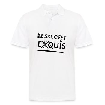 LE SKI, C'EST EXQUIS ! (montagne, hiver)flex - Polo Homme - blanc - Devant - Kai (181cm)