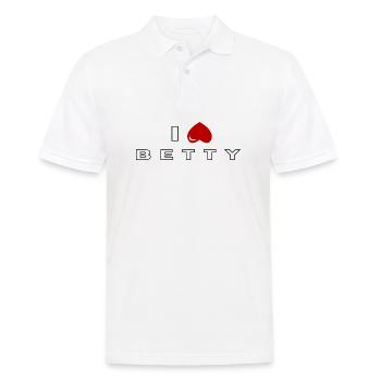 Ich hasse Betty - Männer Poloshirt - Weiß - Vorne - Kai (181cm)