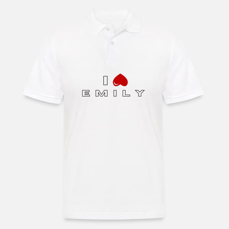Ich hasse Emily - Männer Poloshirt - Weiß