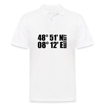 Rastatt Koordinaten - Männer Poloshirt - Weiß - Vorne - Kai (181cm)