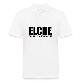 Elche Koordinaten - Männer Poloshirt - Weiß - Vorne - Kai (181cm)
