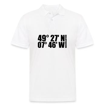 Kaiserslautern Koordinaten - Männer Poloshirt - Weiß - Vorne - Kai (181cm)