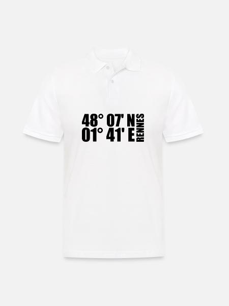 Rennes coordinates - Men's Polo Shirt - white