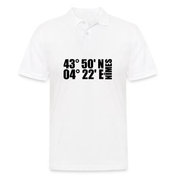 Nîmes Koordinaten - Männer Poloshirt - Weiß - Vorne - Kai (181cm)