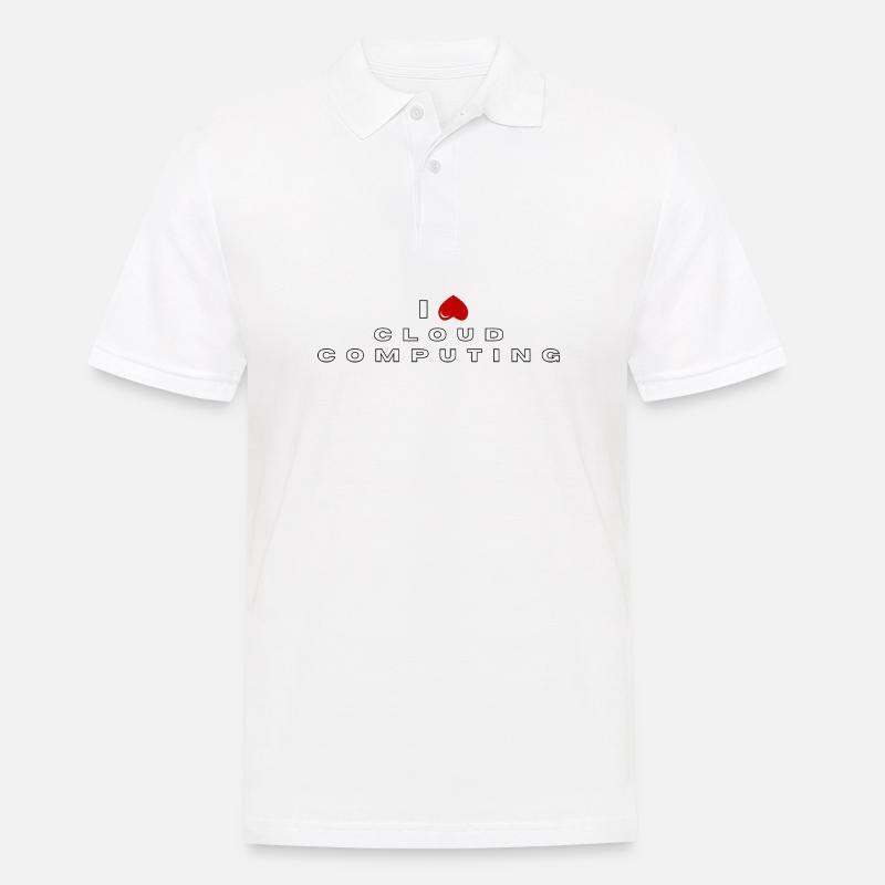 Je déteste le Cloud computing - Polo Homme - blanc