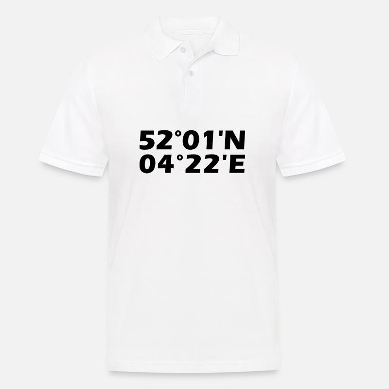 Delft coordinates - Men's Polo Shirt - white