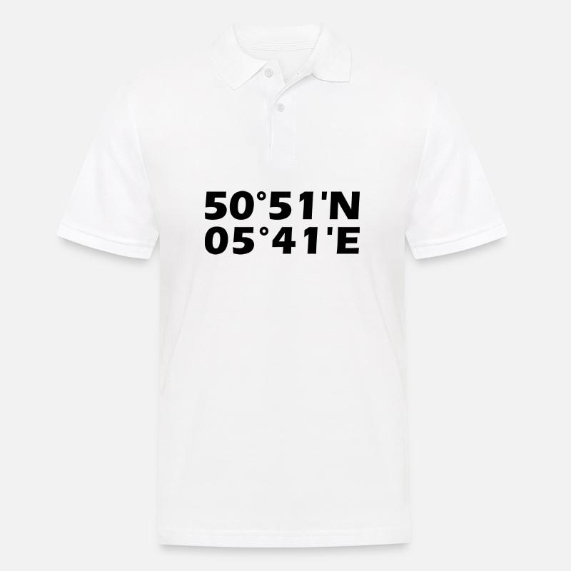 Coordonnées de Maastricht - Polo Homme - blanc