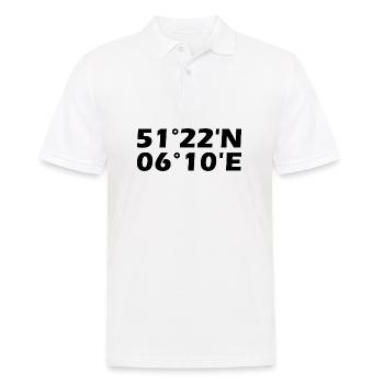Venlo Koordinaten - Männer Poloshirt - Weiß - Vorne - Kai (181cm)