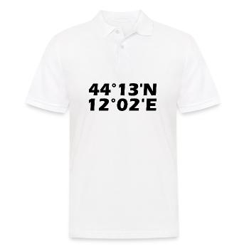 Forlì Koordinaten - Männer Poloshirt - Weiß - Vorne - Kai (181cm)