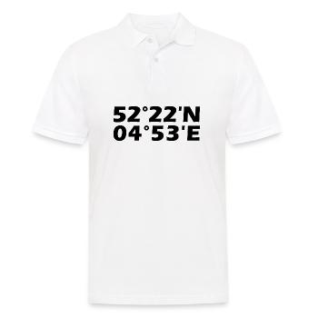 Coordonnées d’Amsterdam - Polo Homme - blanc - Devant - Kai (181cm)