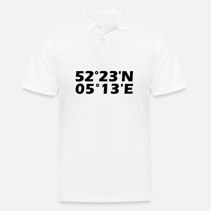 Almere coordinates - Men's Polo Shirt - white