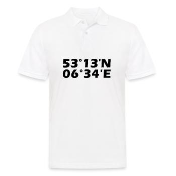 Groningen Coordinates - Men's Polo Shirt - white - Front - Kai (181cm)