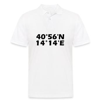 Giugliano in Campania coordinates - Men's Polo Shirt - white - Front - Kai (181cm)