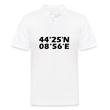 Coordonnées de Gênes - Polo Homme - blanc - Devant - Kai (181cm)