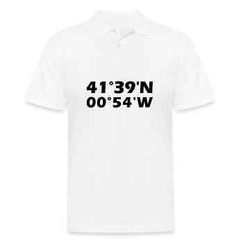 Coordonnées de Saragosse - Polo Homme - blanc - Devant - Kai (181cm)