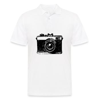 Kamera Fotograf Fotografieren - Männer Poloshirt - Weiß - Vorne - Kai (181cm)