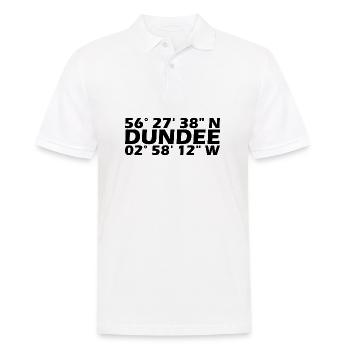 Dundee Koordinaten - Männer Poloshirt - Weiß - Vorne - Kai (181cm)