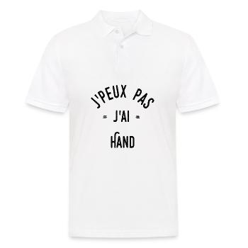 J’peux pas j’ai hand - Polo Homme - blanc - Devant - Kai (181cm)