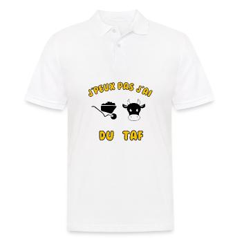J’peux pas j’ai du taf - Polo Homme - blanc - Devant - Kai (181cm)