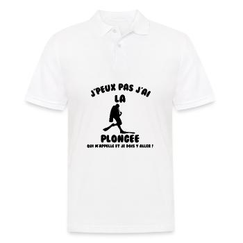 J’peux pas j’ai plongée - Polo Homme - blanc - Devant - Kai (181cm)