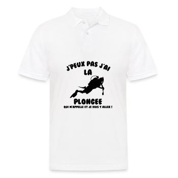 J’peux pas j’ai plongée - Polo Homme - blanc - Devant - Kai (181cm)