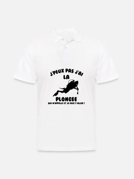 J’peux pas j’ai plongée - Polo Homme - blanc