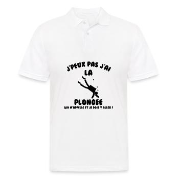 J’peux pas j’ai plongée - Polo Homme - blanc - Devant - Kai (181cm)