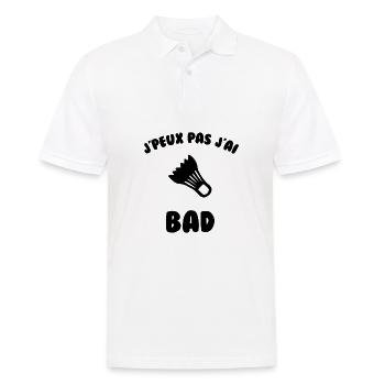 J’peux pas j’ai bad - Polo Homme - blanc - Devant - Kai (181cm)