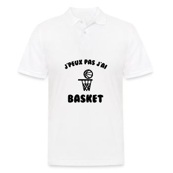 J’peux pas j’ai basket - Polo Homme - blanc - Devant - Kai (181cm)