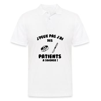 Patient à soigner - Polo Homme - blanc - Devant - Kai (181cm)