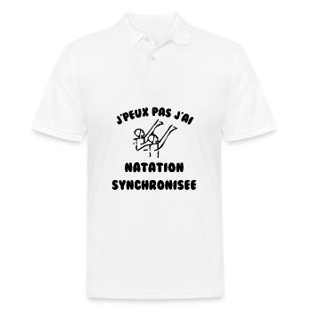 J’peux pas j’ai natation synchronisée - Polo Homme - blanc - Devant - Kai (181cm)