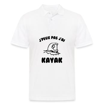 J’peux pas j’ai kayak - Polo Homme - blanc - Devant - Kai (181cm)