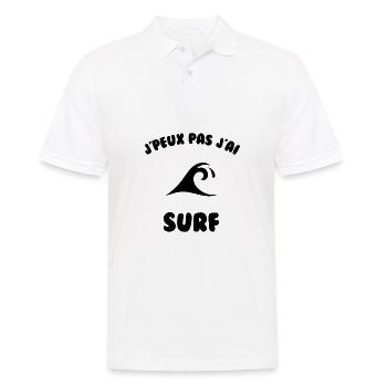 J’peux pas j’ai surf - Polo Homme - blanc - Devant - Kai (181cm)