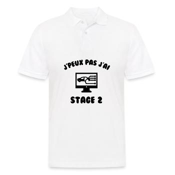J’peux pas j’ai stage 2 - Polo Homme - blanc - Devant - Kai (181cm)