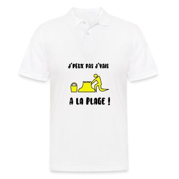 J’peux pas j’vais à la plage - Polo Homme - blanc - Devant - Kai (181cm)