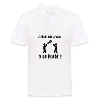 J’peux pas j’vais à la plage - Polo Homme - blanc - Devant - Kai (181cm)
