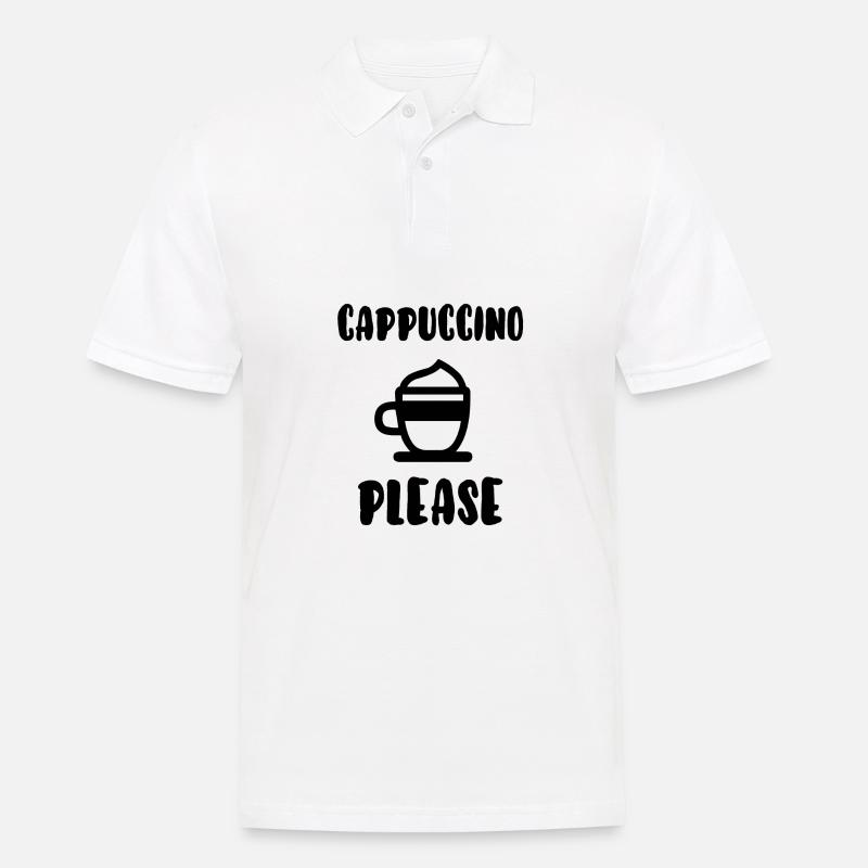 Cappuccino bitte - Männer Poloshirt - Weiß