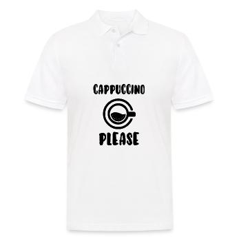 Cappuccino bitte - Männer Poloshirt - Weiß - Vorne - Kai (181cm)