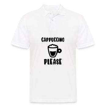 Cappuccino bitte - Männer Poloshirt - Weiß - Vorne - Kai (181cm)