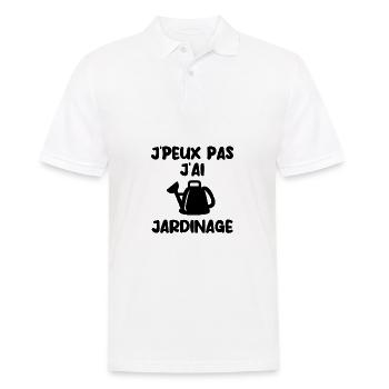 J’peux pas j’ai jardinage - Polo Homme - blanc - Devant - Kai (181cm)